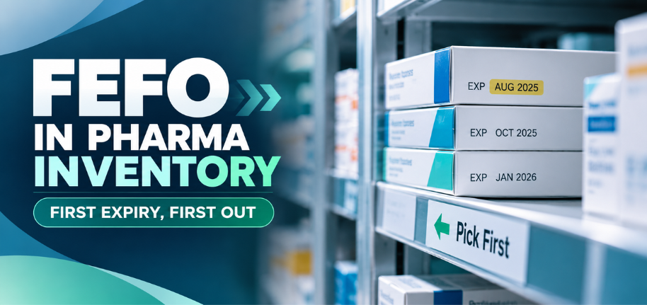 FEFO in pharmaceutical inventory management and medicine expiry stock rotation